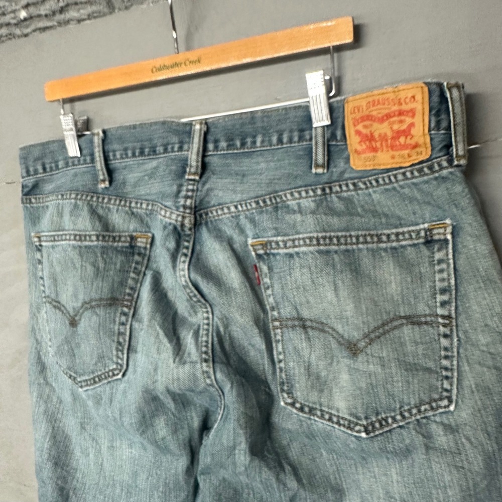 Levis 559 Relaxed‎ Straight Jeans Mens 38x34 Medium Wash Blue Denim 559-0218